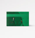 LV Monogram Double Card Holder Golf Green