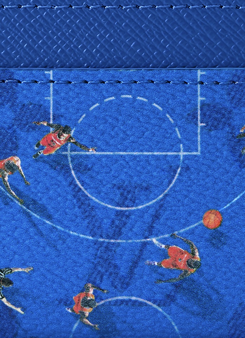 LV Monogram Double Card Holder Basketball Blue